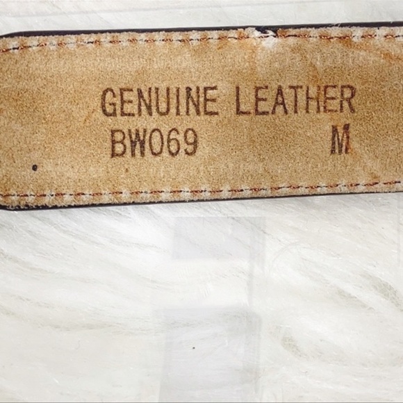 LIKE NEW Vintage belt leather alligator print leather golf buckle silver RETRO main image 7